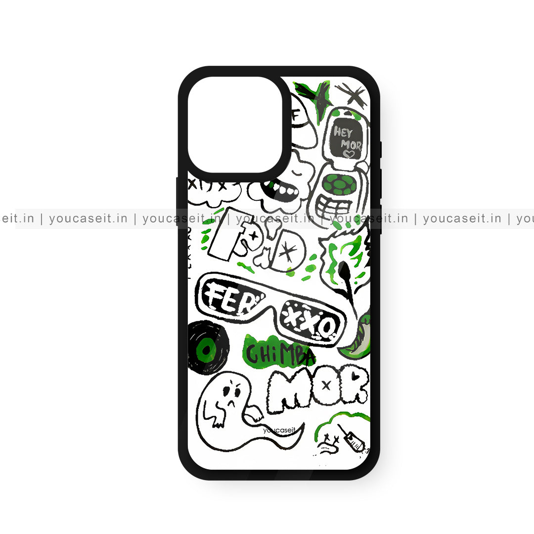 Random Doodles Glossy Case