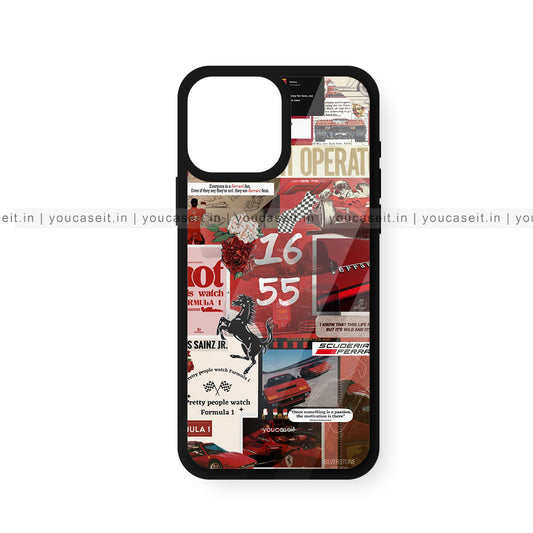 Ferrari Racing Poster Glossy Case